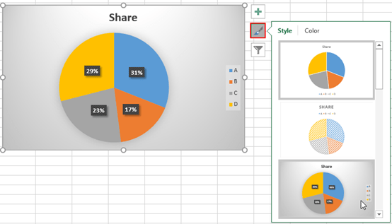 pie chart in excel for mac